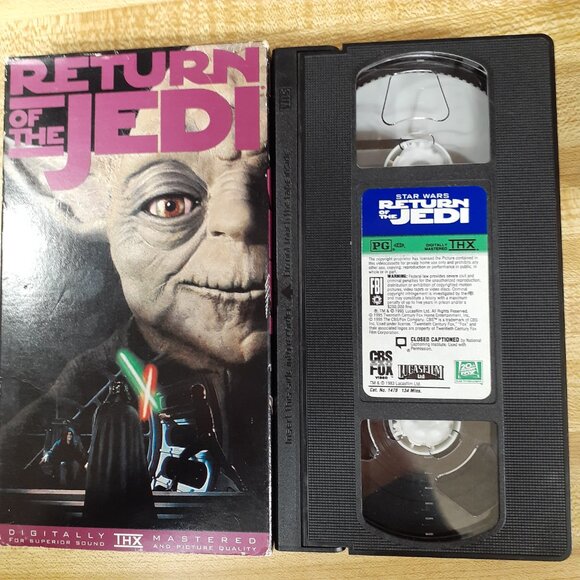 Star Wars Return of the Jedi 1983 VHS 1995 Release THX Scifi Cult Classic Yoda - Picture 7 of 9